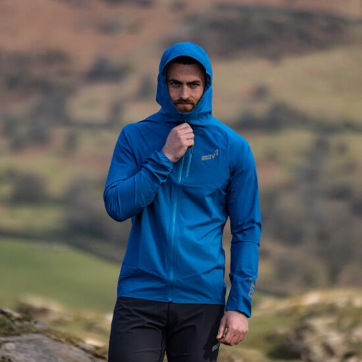 Inov-8 Niebieska Kurtka Przeciwdeszczowa Stormshell Męska