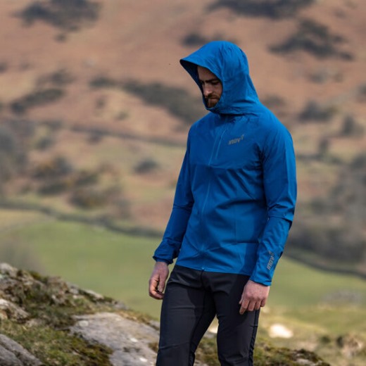 Inov-8 Niebieska Kurtka Przeciwdeszczowa Stormshell Męska