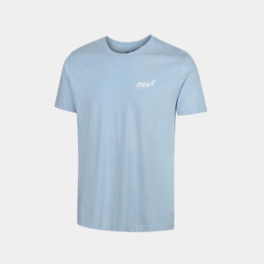 Inov-8 Jasnoniebieski T-shirt Z Bawełny Organicznej „forged” Męski