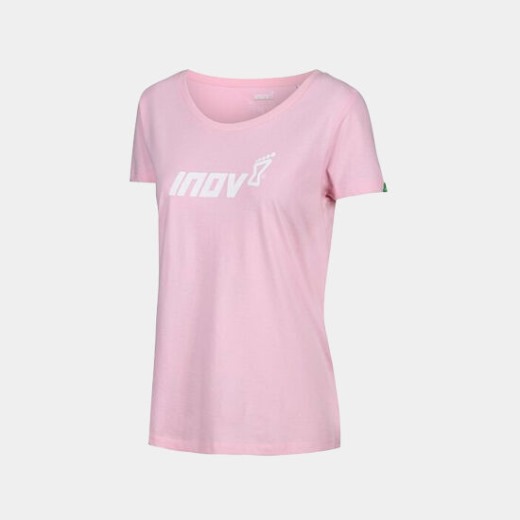Różowy T-shirt Z Bawełny Organicznej \'\'inov-8\'\' Damski